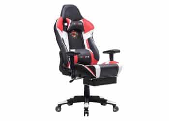 Ficmax Ergonomic Gaming Chair with Footrest Reclining Home Office Chair with Massage High Back Computer Gaming Chair