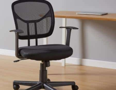 Amazon Basics Mesh, Mid-Back, Adjustable, Swivel Office Desk Chair with Armrests