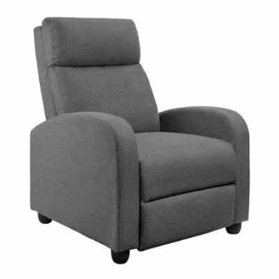 JUMMICO Recliner Chair Adjustable Home Theater Single Fabric Recliner